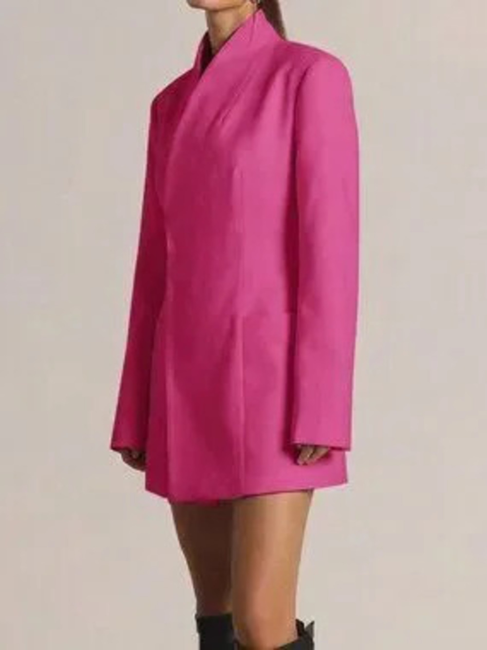 ZARA Pink Elegant Women's Blazer Dress with Cinched Waist